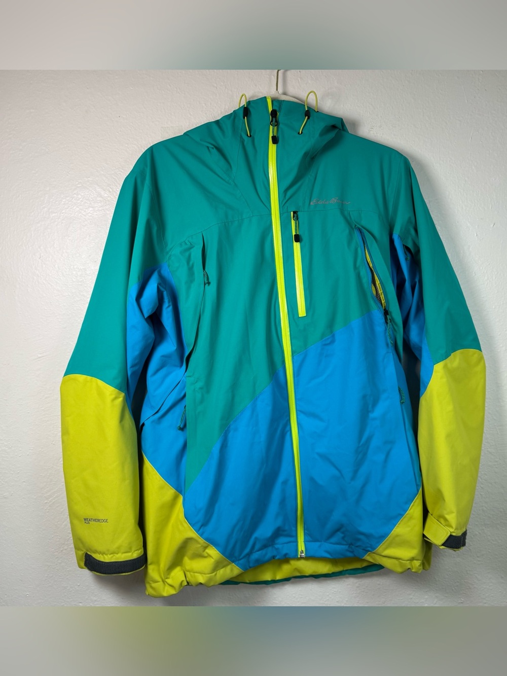 Eddie Bauer First Ascent Ski Jacket Women’s Small Teal Blue Full Zip Waterproof